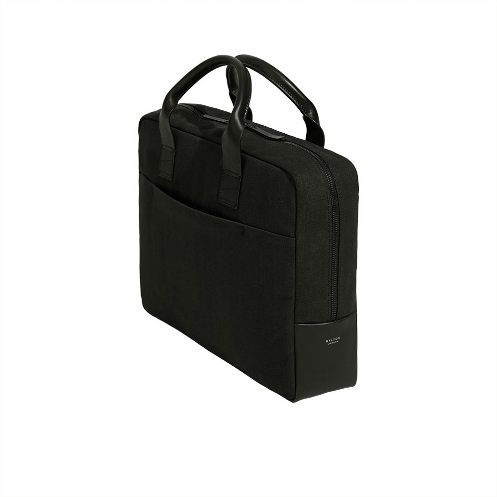Atlantic Black Cotton Briefcase