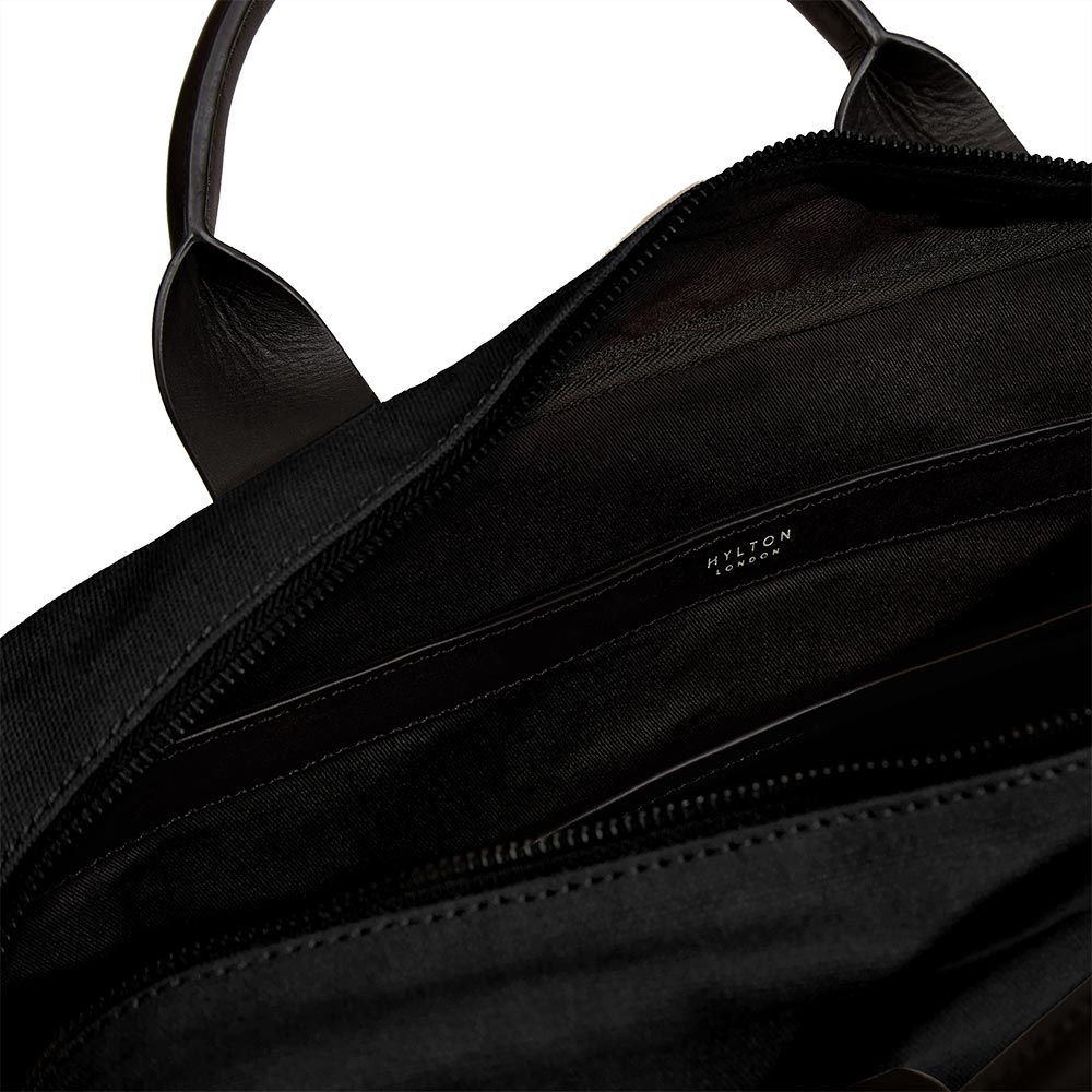 Atlantic Black Cotton Briefcase