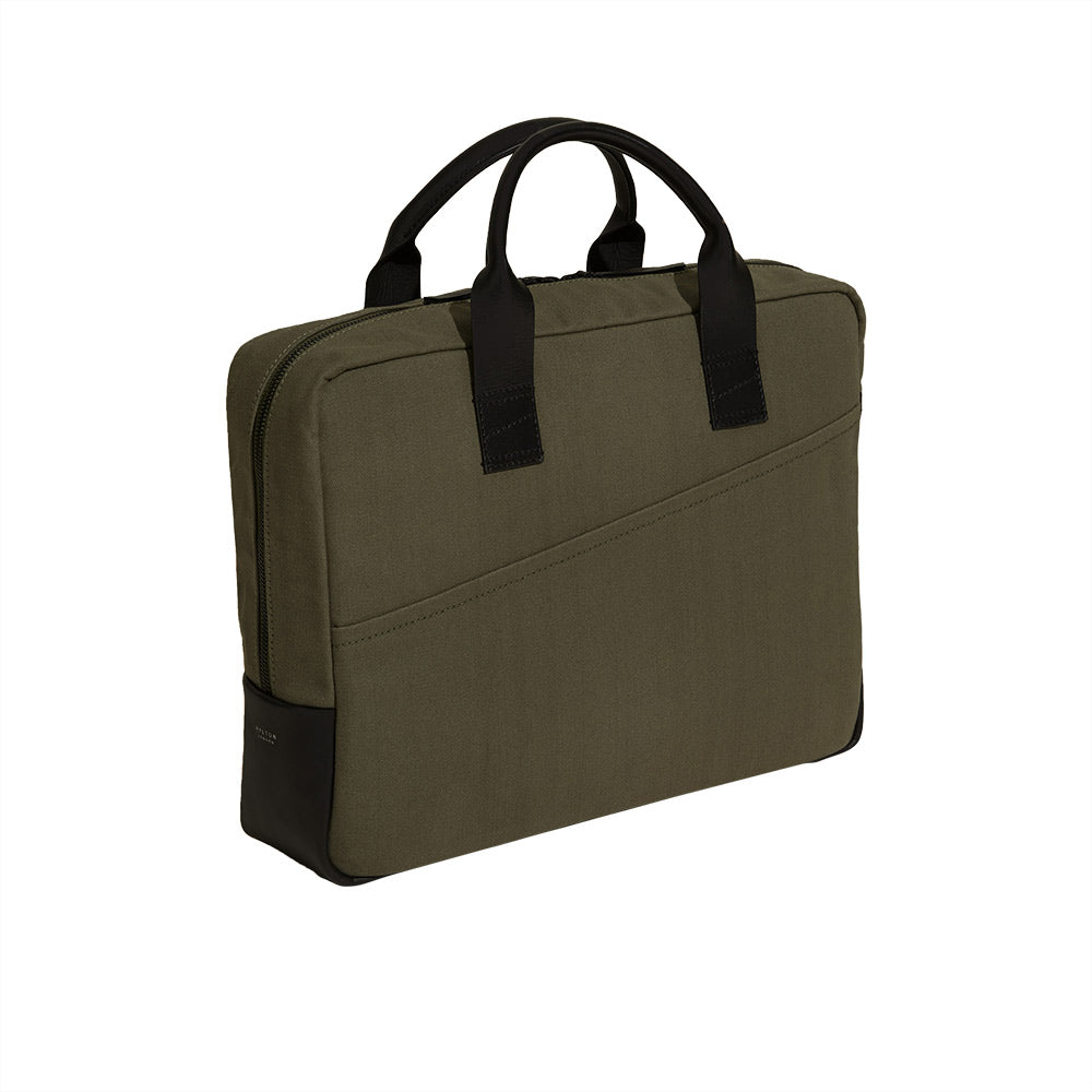 Hunter Green Cotton Briefcase
