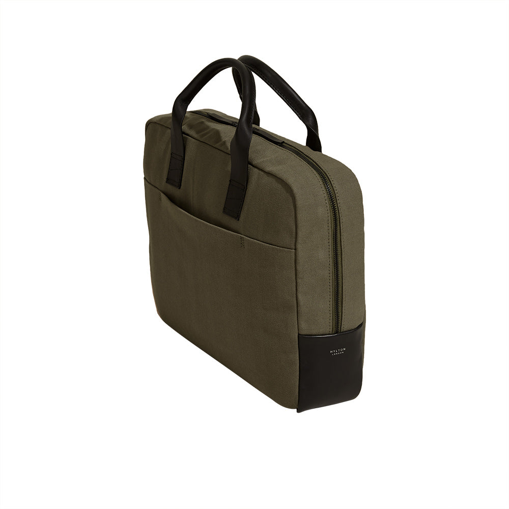 Hunter Green Cotton Briefcase