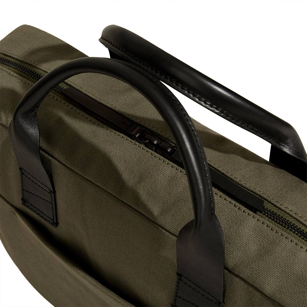 Hunter Green Cotton Briefcase