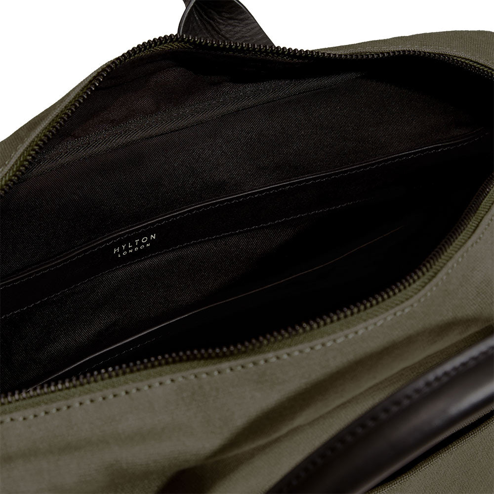 Hunter Green Cotton Briefcase