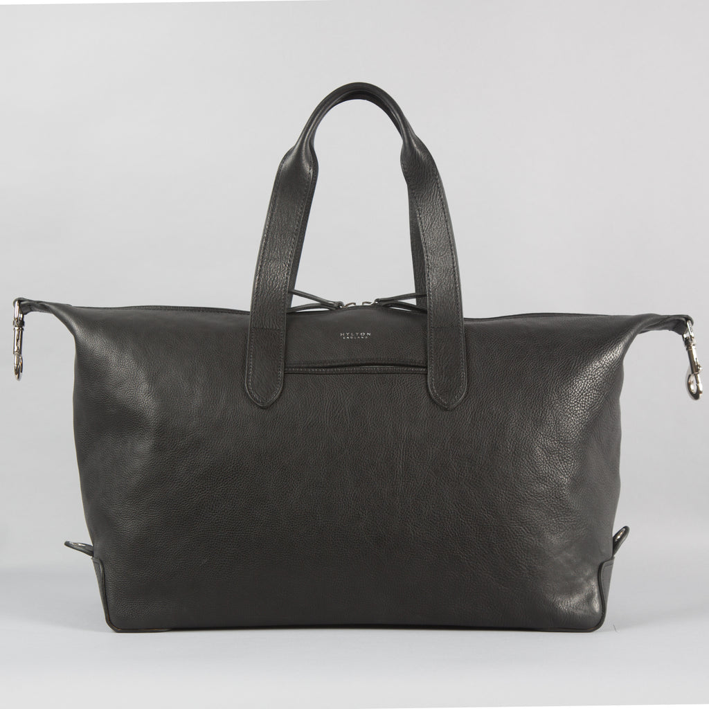 Black Leather Weekender