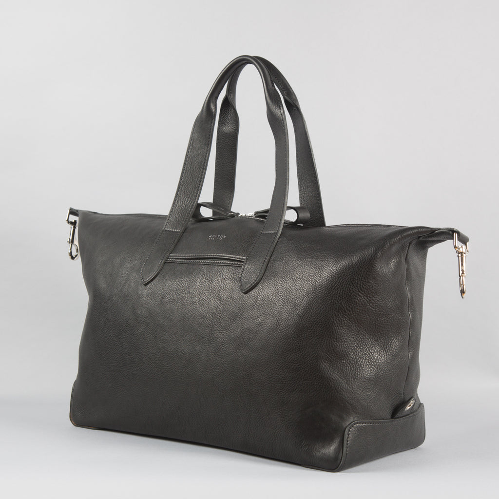Black Leather Weekender