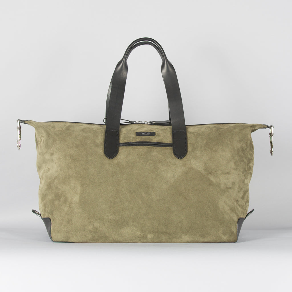 Olive Suede Weekender