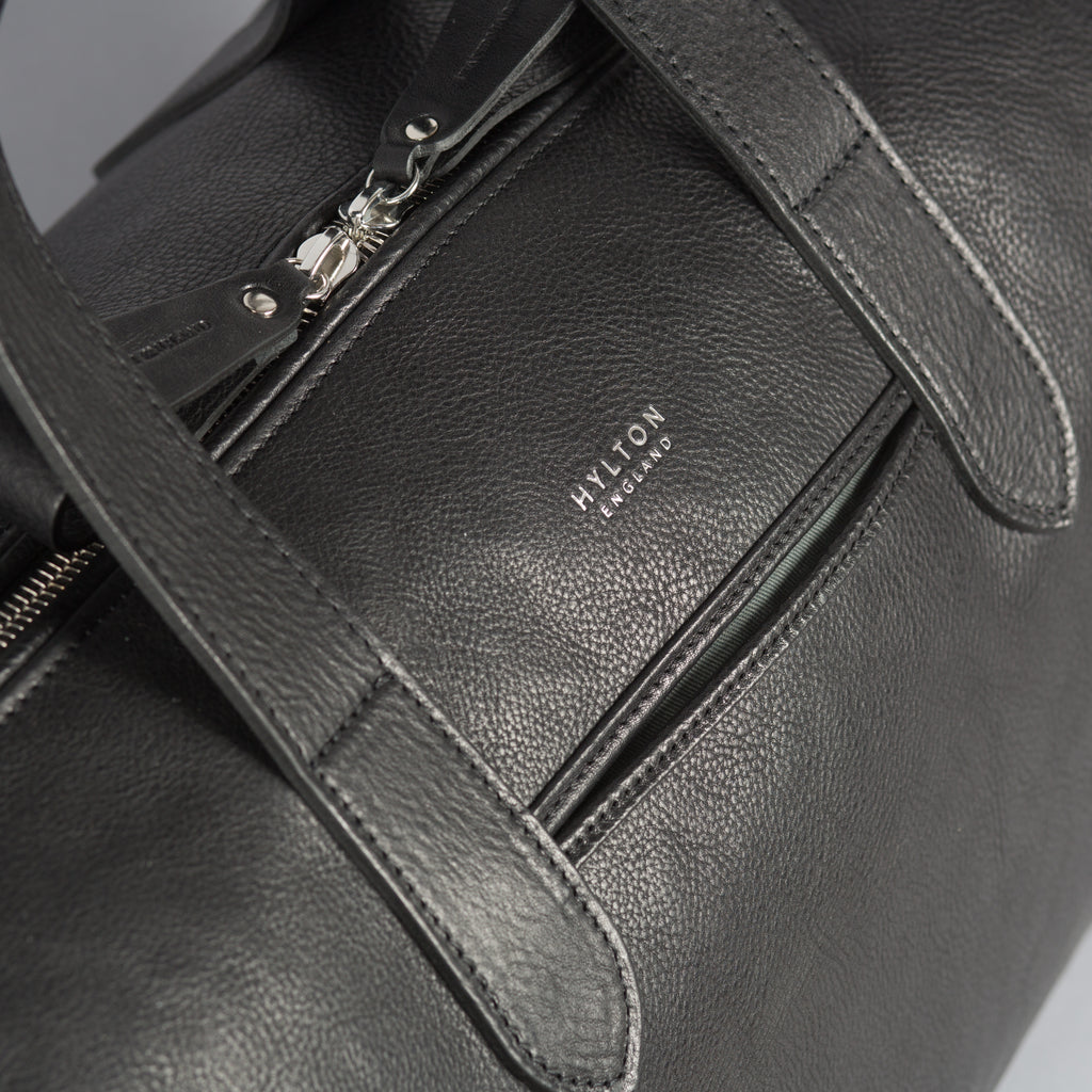 Black Leather Weekender