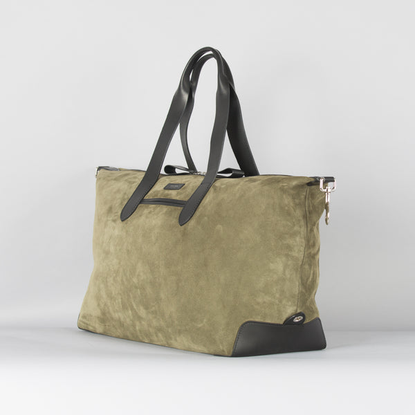 Olive Suede Weekender