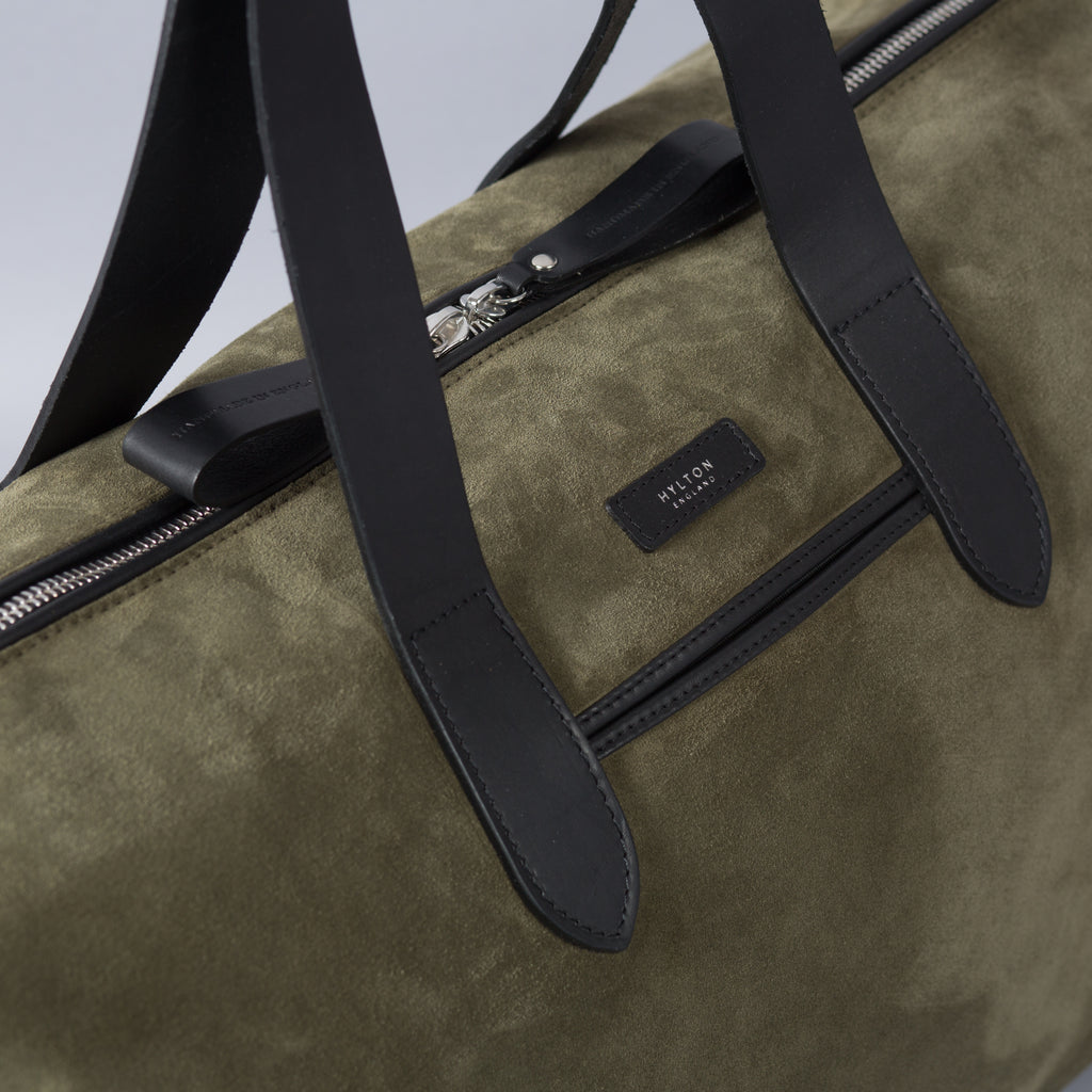 Olive Suede Weekender